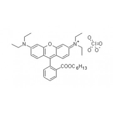 Rhodamine B, hexyl ester, perchlorate (CAS 877933-92-1)